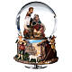 Glass ball snow glitter Nativity shepherd and Three Kings s3