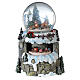 Christmas Snow globe sleigh and train 13 cm s2