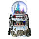 Christmas Snow globe sleigh and train 13 cm s3