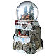 Christmas Snow globe sleigh and train 13 cm s4