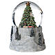 Glaskugel mit Schnee Glitter Weihnachtsbaum Haus Schneemann 10 cm s5