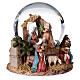 Glass ball snow glitter Nativity and Three Kings s3