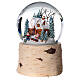 Szklana kula ze śniegiem dzieci z sankami 12 cm s3
