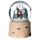 Szklana kula ze śniegiem dzieci z sankami 12 cm s5