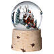 Snow globe children with sled 12 cm s4