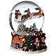 Glaskugel Weihnachtsmann und Rentier, 15 cm s3