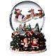 Glaskugel Weihnachtsmann und Rentier, 15 cm s4