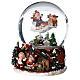 Bola de vidrio Papá Noel y renos 15 cm s2