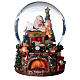 Sfera di vetro neve con Babbo Natale e giocattoli 15 cm s1