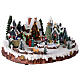 Christmas village with Christmas tree and children lights and music 30x15x30 cm s4