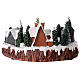 Villaggio natalizio albero di Natale e bambini luci e musica 30x15x30 cm s5