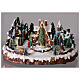 Christmas village with tree and children lights music 30x15x30 cm s2