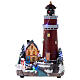 Christmas village, 30x18x15 cm, lighthouse, battery-powered mouvement s1