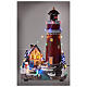 Villaggio di Natale 30x18x15 cm faro luminoso movimento batteria  s2
