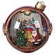 Weihnachtskugel aus Glas mit Weihnachtsmann und Kindern, 20x20x15 cm s6