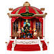 Stage with Nutcracker scene, glass, snow and LED lights, 25x20x10 cm s1