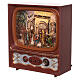 Vintage television, Nativity Scene with Wise Men, snow and LED lights, 25x20x10 cm s3