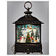 Snowman snow globe lantern LED 30x18x10 cm s2