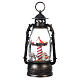 Glass lantern, carousel, LED and snow, 30x20x10 cm s1