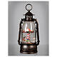 Glass lantern, carousel, LED and snow, 30x20x10 cm s2