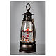Glass lantern, carousel, LED and snow, 30x20x10 cm s4