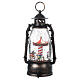 Glass lantern, carousel, LED and snow, 30x20x10 cm s7