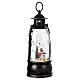 Glass lantern, snowman, LED and snow, 30x20x10 cm s5