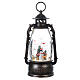 Glass lantern, snowman, LED and snow, 30x20x10 cm s6
