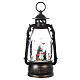 Glass lantern, snowman, LED and snow, 30x20x10 cm s7