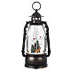 Glass lantern, snowman, LED and snow, 30x20x10 cm s9