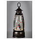 Lanterna natalizia vetro Pupazzo di neve 30x18x10 cm LED s4