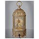 Cylindrical glass lantern, Angel, LED and glitter, 30x10x10 cm s9