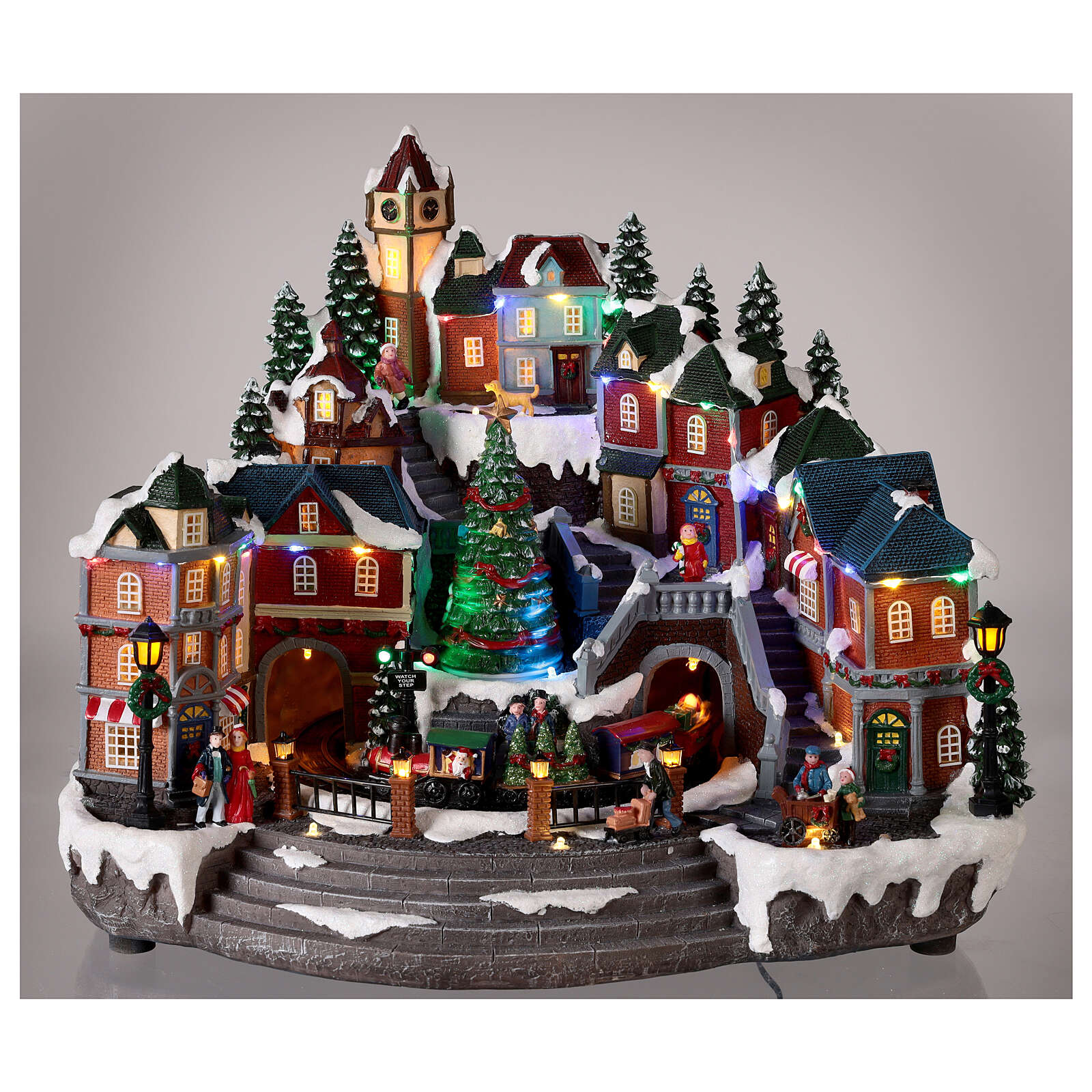 Décor Noël 30x45x35 cm train sapin de Noël mouvement | vente en ligne