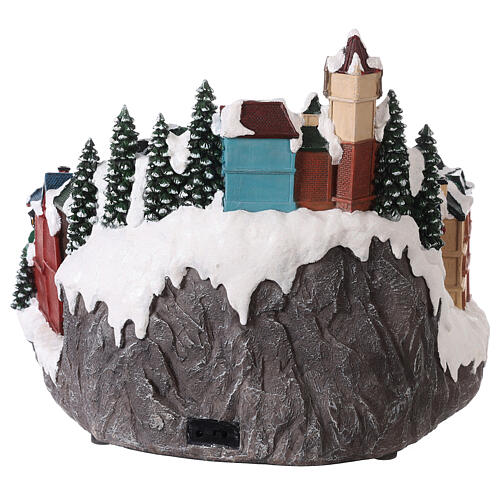 Décor Noël 30x45x35 cm train sapin de Noël mouvement 5