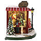 Cenário natalino em miniatura loja de brinquedos Pai Natal pilhas e corrente 37x33x33 cm s3