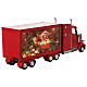 LKW in rot und bewegten Elementen Weihnachtsszene, 65x25x15 cm s10