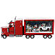 Camion rouge Père Noël 65x25x15 cm train en mouvement courant électrique s1