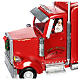 Camion rouge Père Noël 65x25x15 cm train en mouvement courant électrique s4