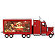 Camion rouge Père Noël 65x25x15 cm train en mouvement courant électrique s7