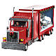 Camion rouge Père Noël 65x25x15 cm train en mouvement courant électrique s8