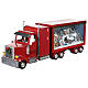 Camion rosso Babbo Natale 65x25x15 cm treno movimento corrente s3