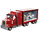 Red Santa Claus truck 65x25x15 cm animated train electric s3