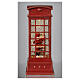 Red telephone booth with Santa 25x10x10 cm battery s9
