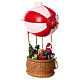 Weihnachtsmann in Heißluftballon mit LEDs, 30x25x10 cm s6