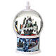 Snow globe with Christmas village moving train 30 cm LED battery s6
