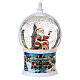 Snow globe with Santa 30 cm, LED and snow, animals in motion, battery s6