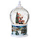 Glass snow globe Santa Claus 30 cm LED moving animals battery s5