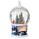 Snow globe with snowman 30 cm, LED and snow, children in motion, battery s7