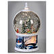 Snow globe with snowman 30 cm, LED and snow, children in motion, battery s8
