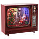 Fernseher mit Motiv des Weihnachtsmannes und LEDs, 20x25x8 cm s4